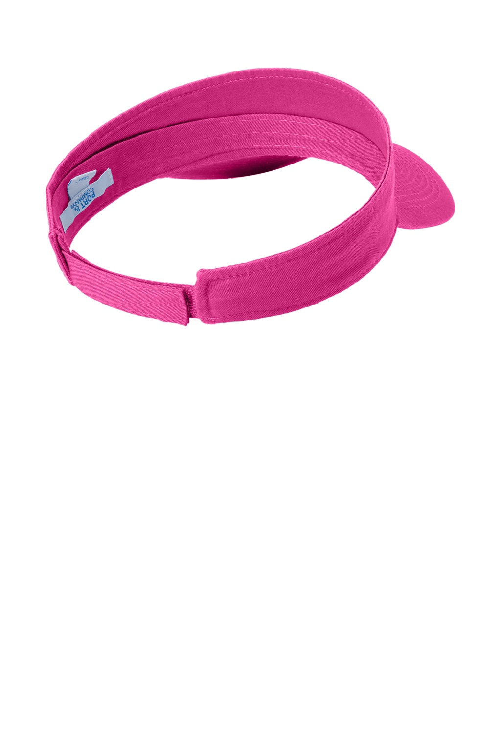 Port & Company Hats CP45 Mens Fashion Adjustable Visor Sangria Pink Flat Back