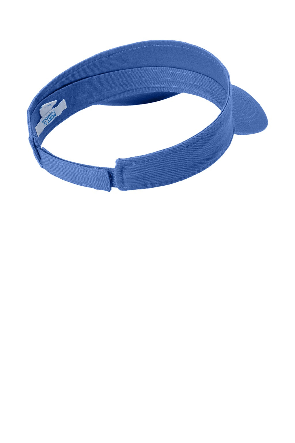 Port & Company Hats CP45 Mens Fashion Adjustable Visor Ultramarine Blue Flat Back