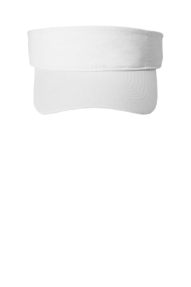 Port & Company Hats CP45 Mens Fashion Adjustable Visor White Flat Front