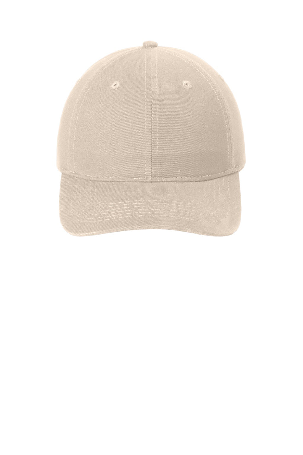 Port & Company Hats CP77 Mens Brushed Twill Adjustable Hat Stone Flat Front