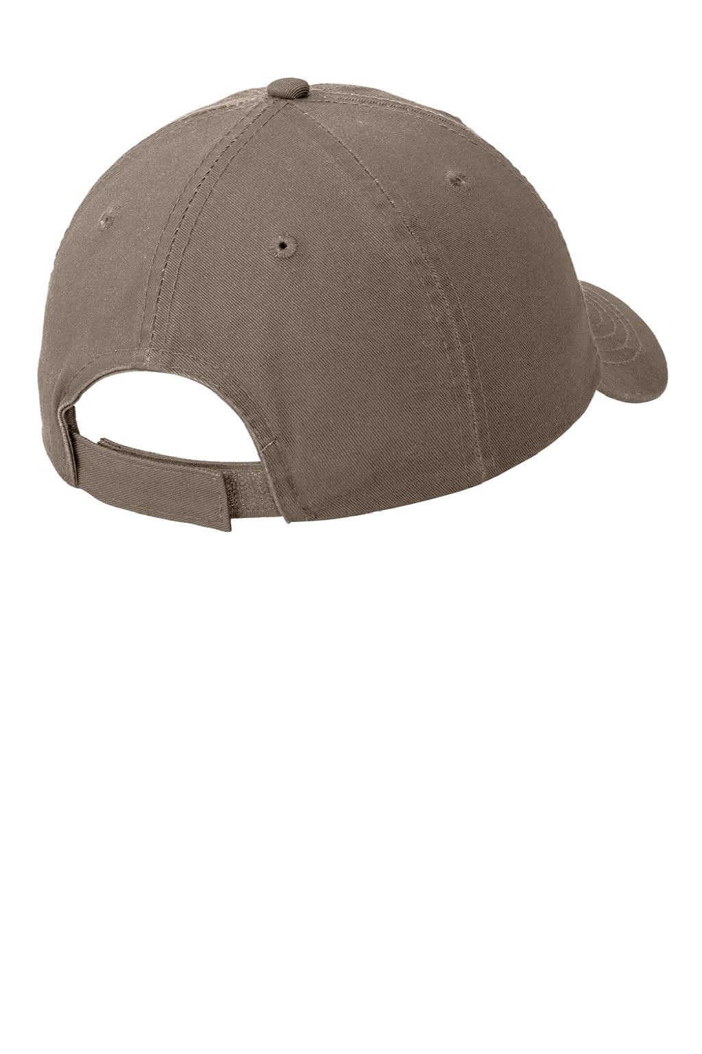 Port & Company Hats CP78 Mens Adjustable Hat Khaki Flat Back