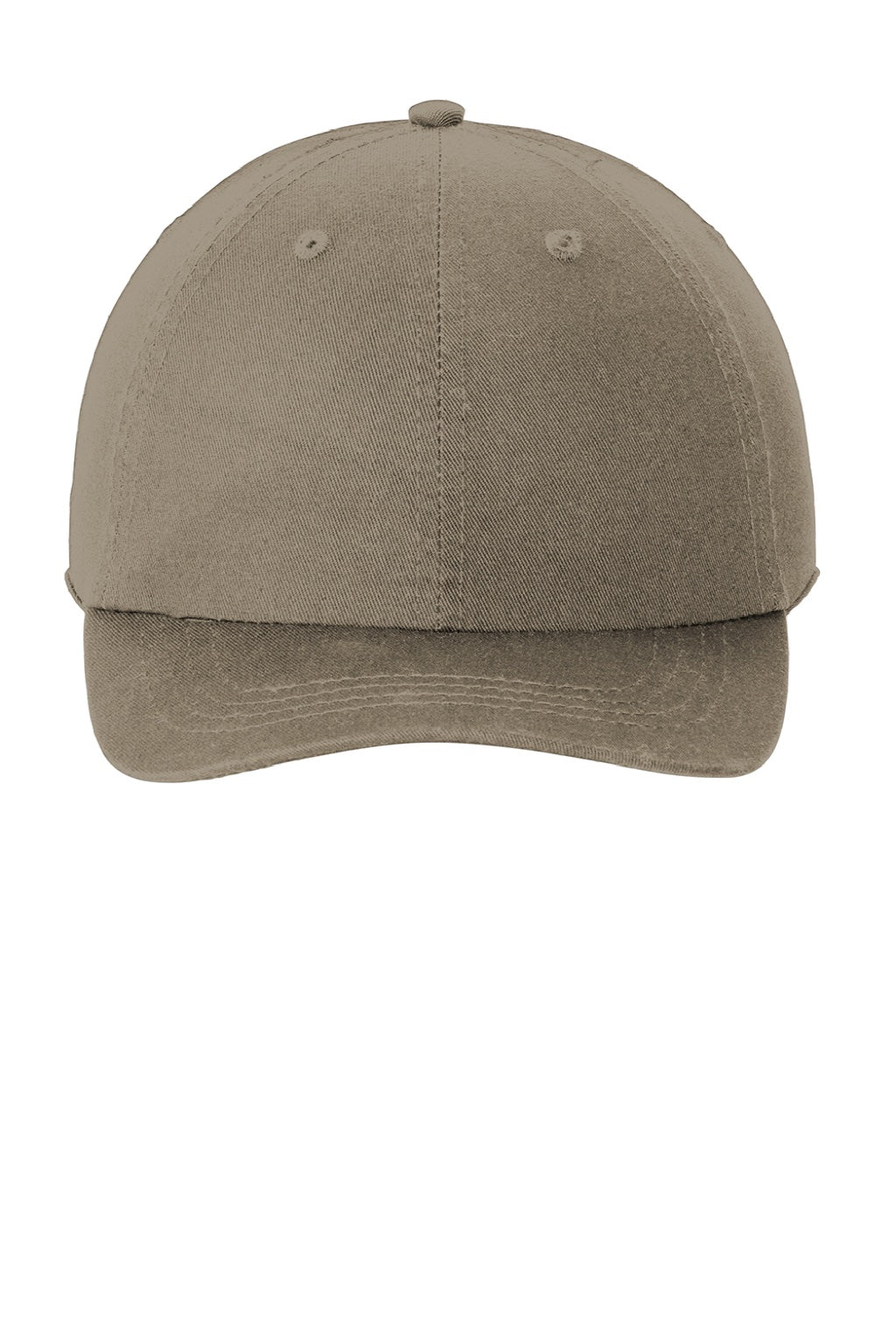 Port & Company Hats CP78 Mens Adjustable Hat Khaki Flat Front