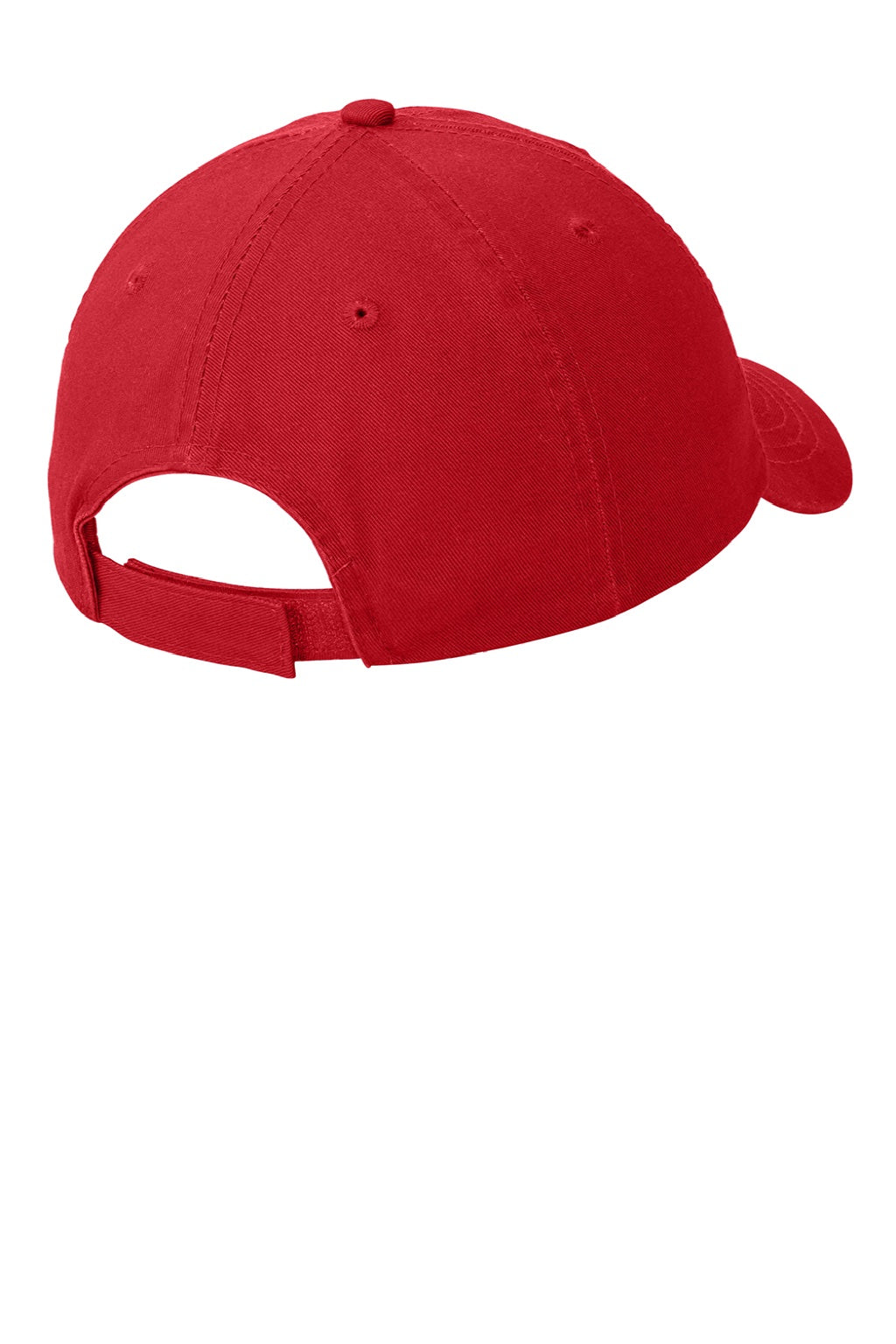 Port & Company Hats CP78 Mens Adjustable Hat Red Flat Back