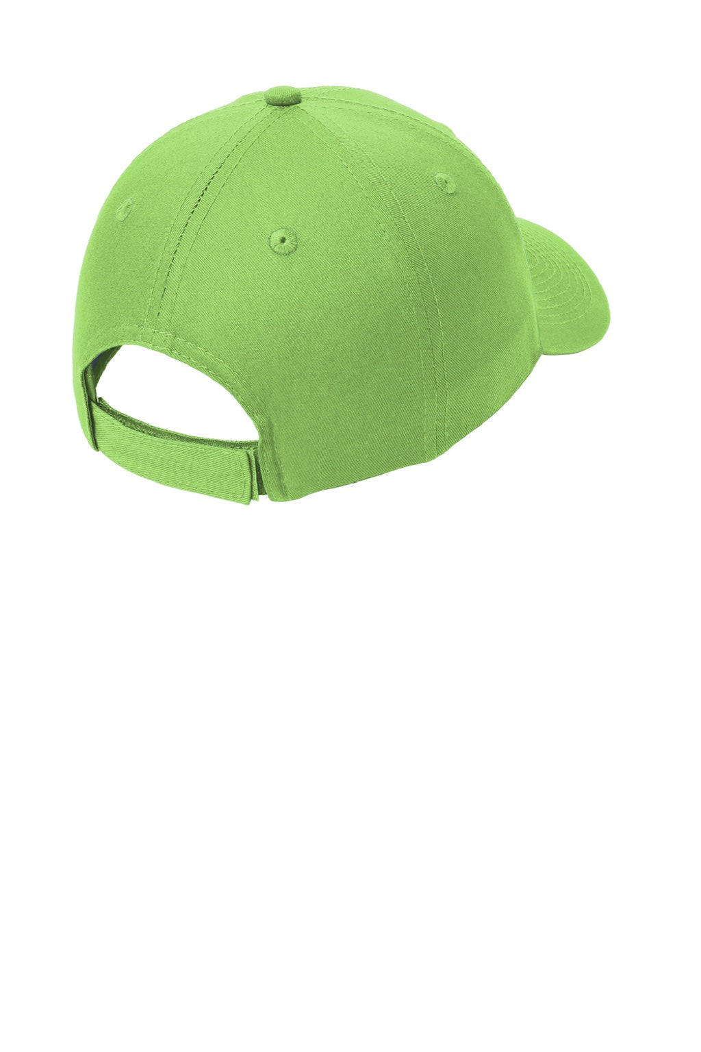 Port & Company Hats CP80 Mens Twill Adjustable Hat Lime Green Flat Back
