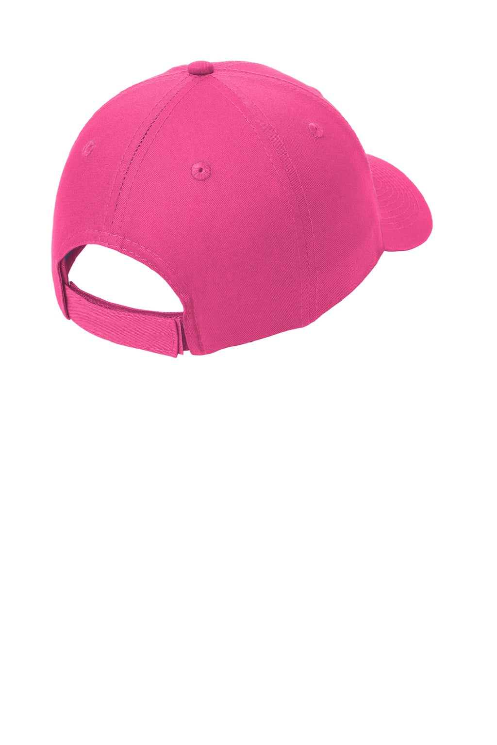 Port & Company Hats CP80 Mens Twill Adjustable Hat Neon Pink Flat Back