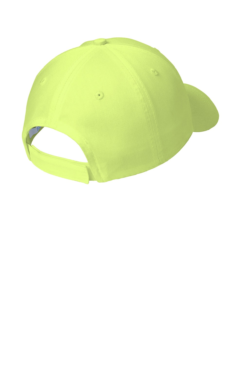 Port & Company Hats CP80 Mens Twill Adjustable Hat Neon Yellow Flat Back