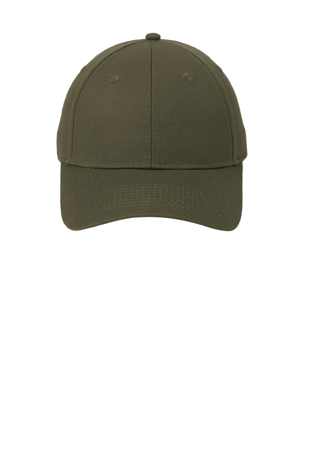 Port & Company Hats CP80 Mens Twill Adjustable Hat Olive Drab Green Flat Front