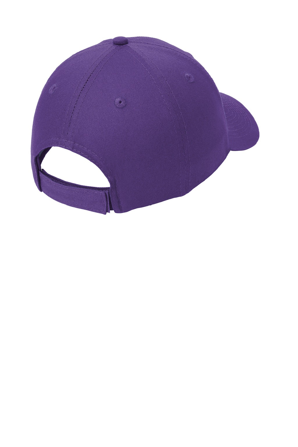 Port & Company Hats CP80 Mens Twill Adjustable Hat Purple Flat Back