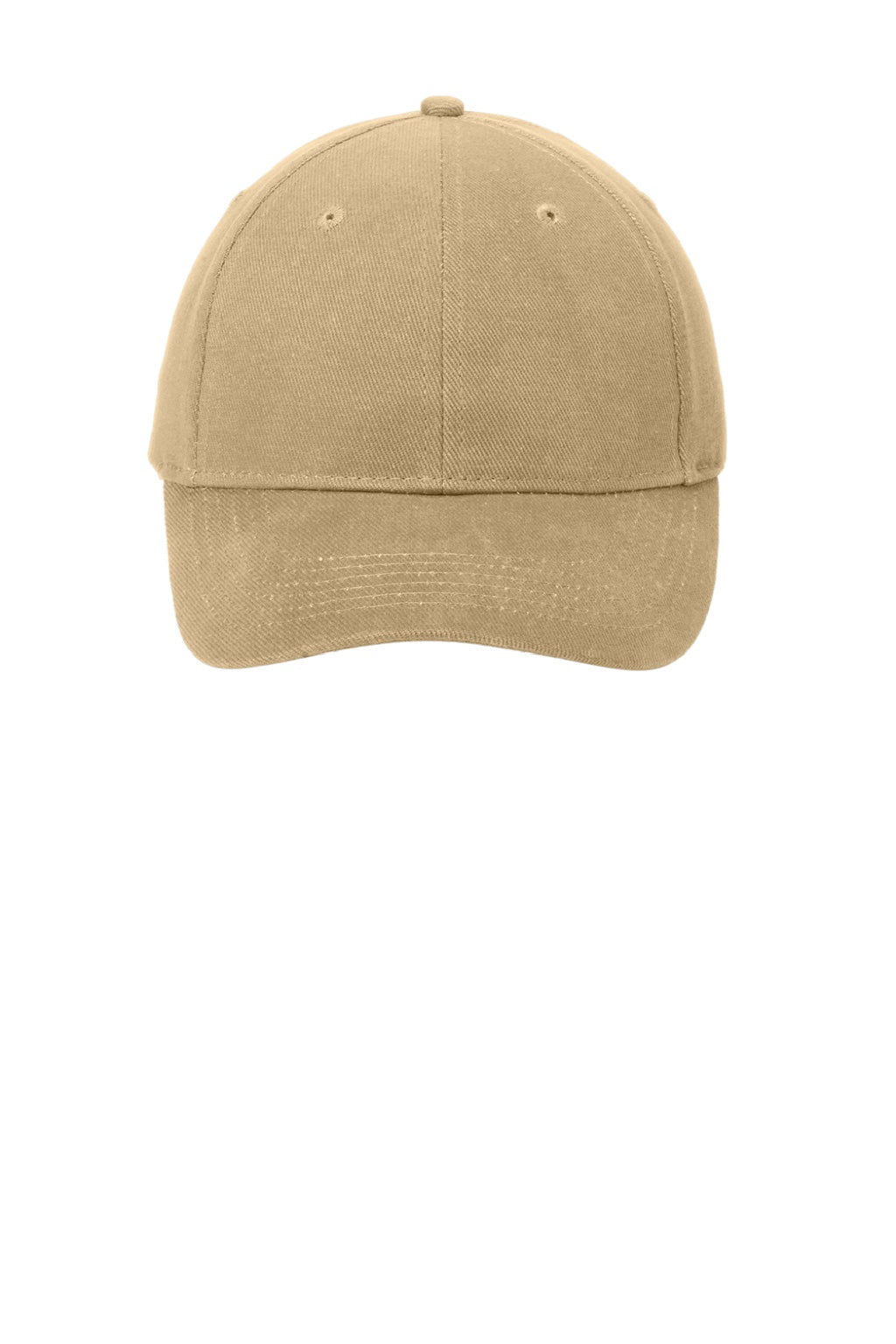 Port & Company Hats CP82 Mens Adjustable Hat Khaki Flat Front
