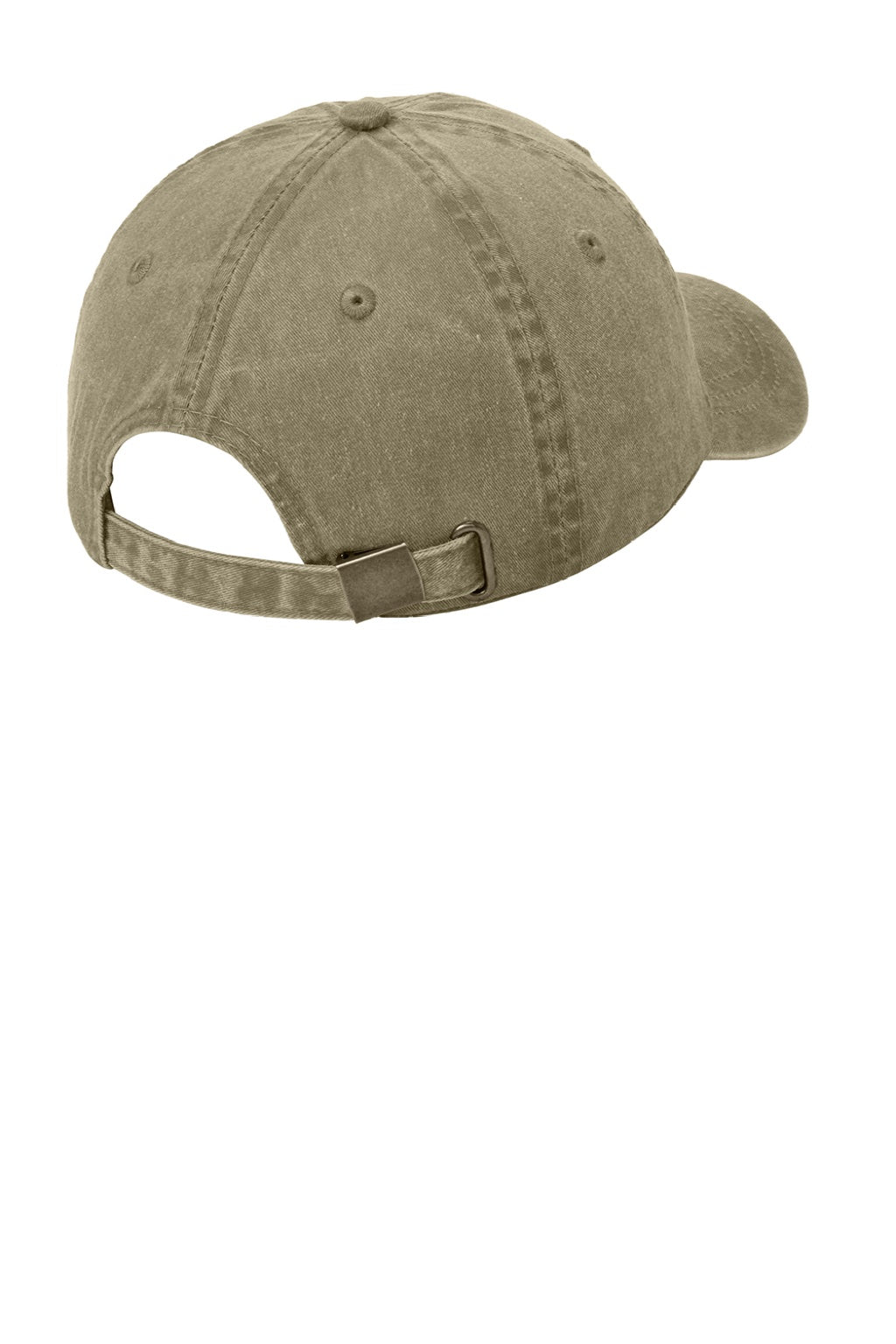 Port & Company Hats CP84 Mens Adjustable Hat Khaki Flat Back