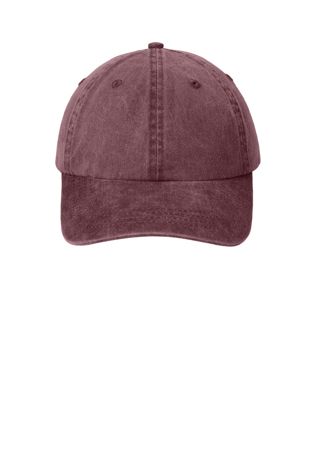 Port & Company Hats CP84 Mens Adjustable Hat Maroon Flat Front