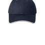 Port & Company Hats Mens Sandwich Bill Adjustable Hat - Navy Blue/White