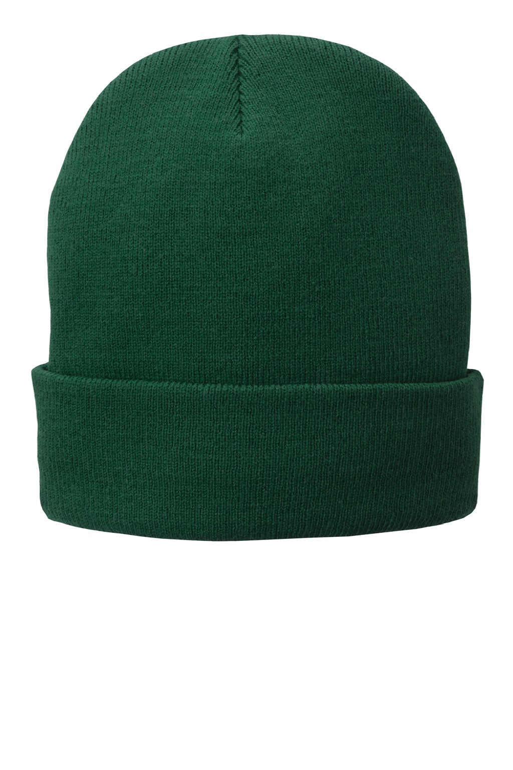 Port & Company Hats CP90L Unisex Fleece Lined Knit Beanie Athletic Green Flat Front