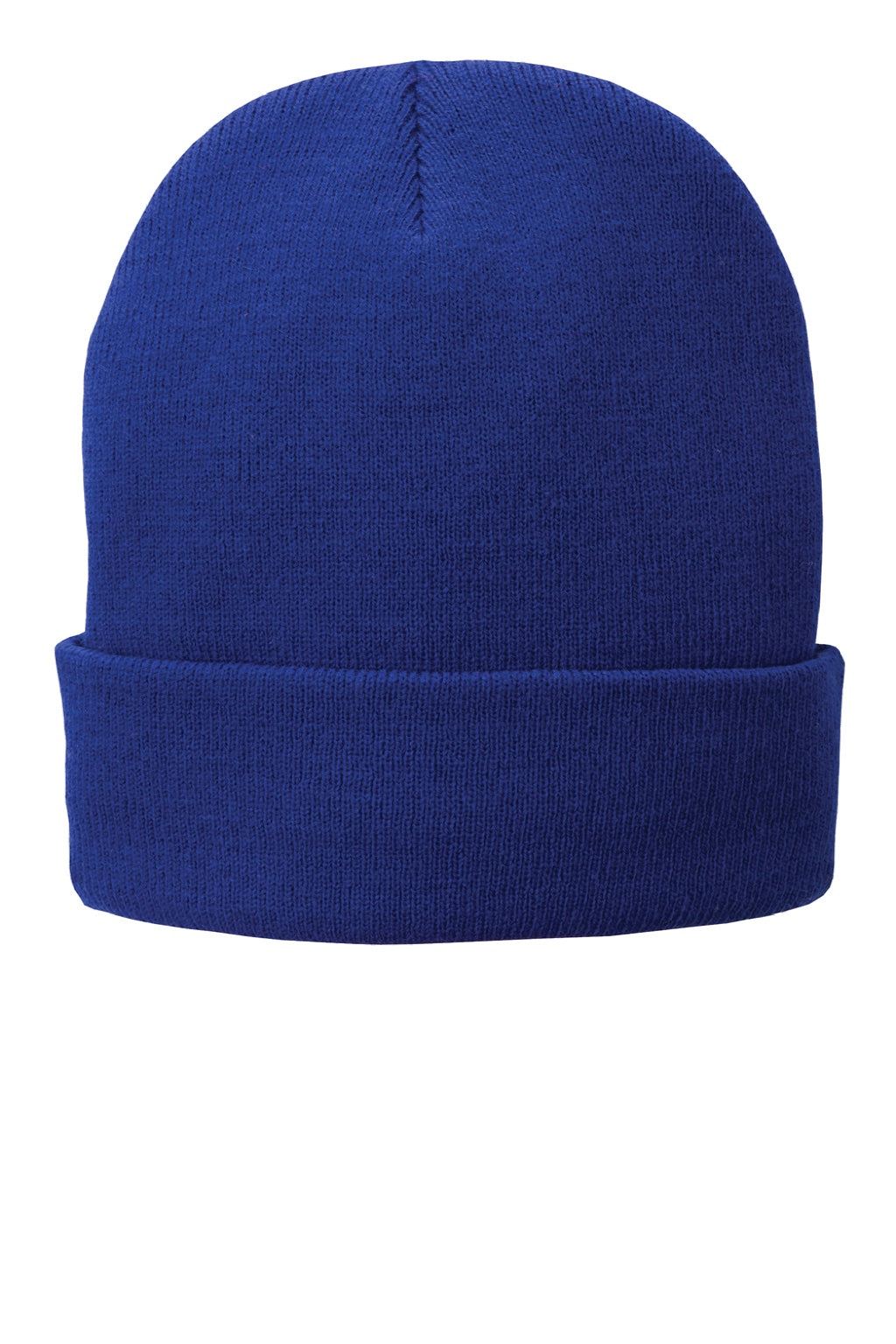 Port & Company Hats CP90L Unisex Fleece Lined Knit Beanie Athletic Royal Blue Flat Front