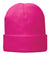 Port & Company Hats CP90L Unisex Fleece Lined Knit Beanie Neon Pink Glo Flat Front