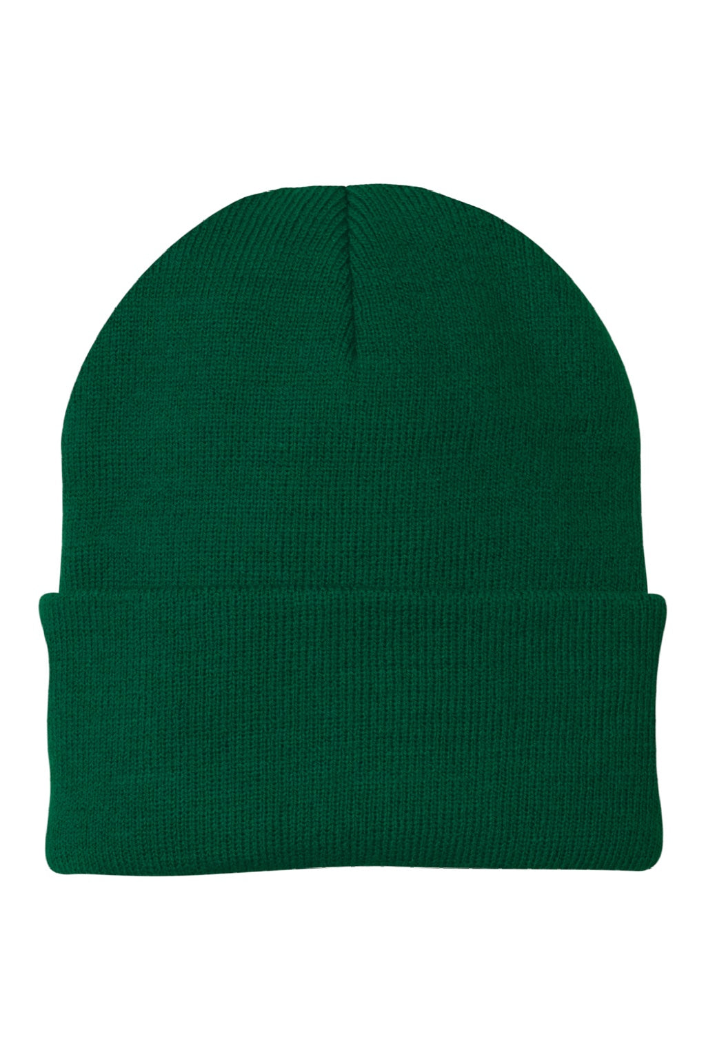 Port & Company Hats CP90 Unisex Knit Beanie Athletic Green Flat Front