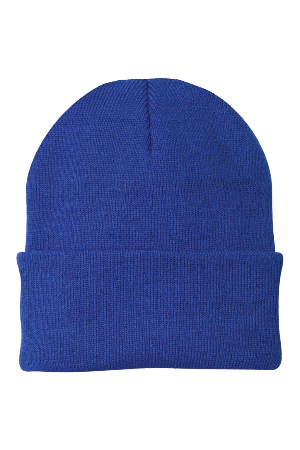 Port & Company Hats CP90 Unisex Knit Beanie Athletic Royal Blue Flat Front