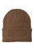 Port & Company Hats CP90 Unisex Knit Beanie Brown Flat Front