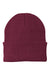 Port & Company Hats CP90 Unisex Knit Beanie Maroon Flat Front