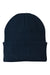 Port & Company Hats CP90 Unisex Knit Beanie Navy Blue Flat Front
