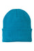 Port & Company Hats CP90 Unisex Knit Beanie Neon Blue Flat Front