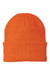Port & Company Hats CP90 Unisex Knit Beanie Neon Orange Flat Front