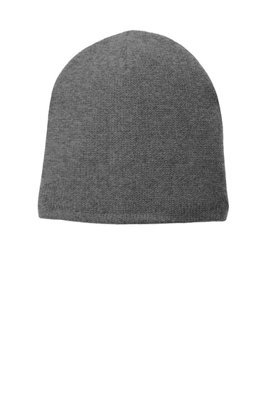 Port & Company Hats CP91L Unisex Fleece Lined Beanie Athletic Oxford Grey Flat Front