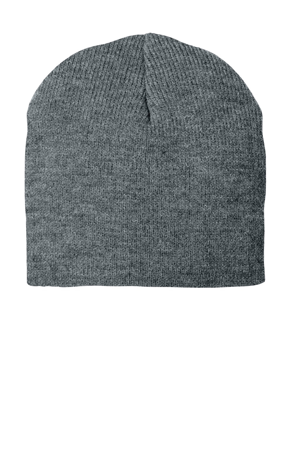 Port & Company Hats CP91 Unisex Beanie Athletic Oxford Grey Flat Front