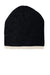 Port & Company Hats CP91 Unisex Beanie Black/Natural Flat Front