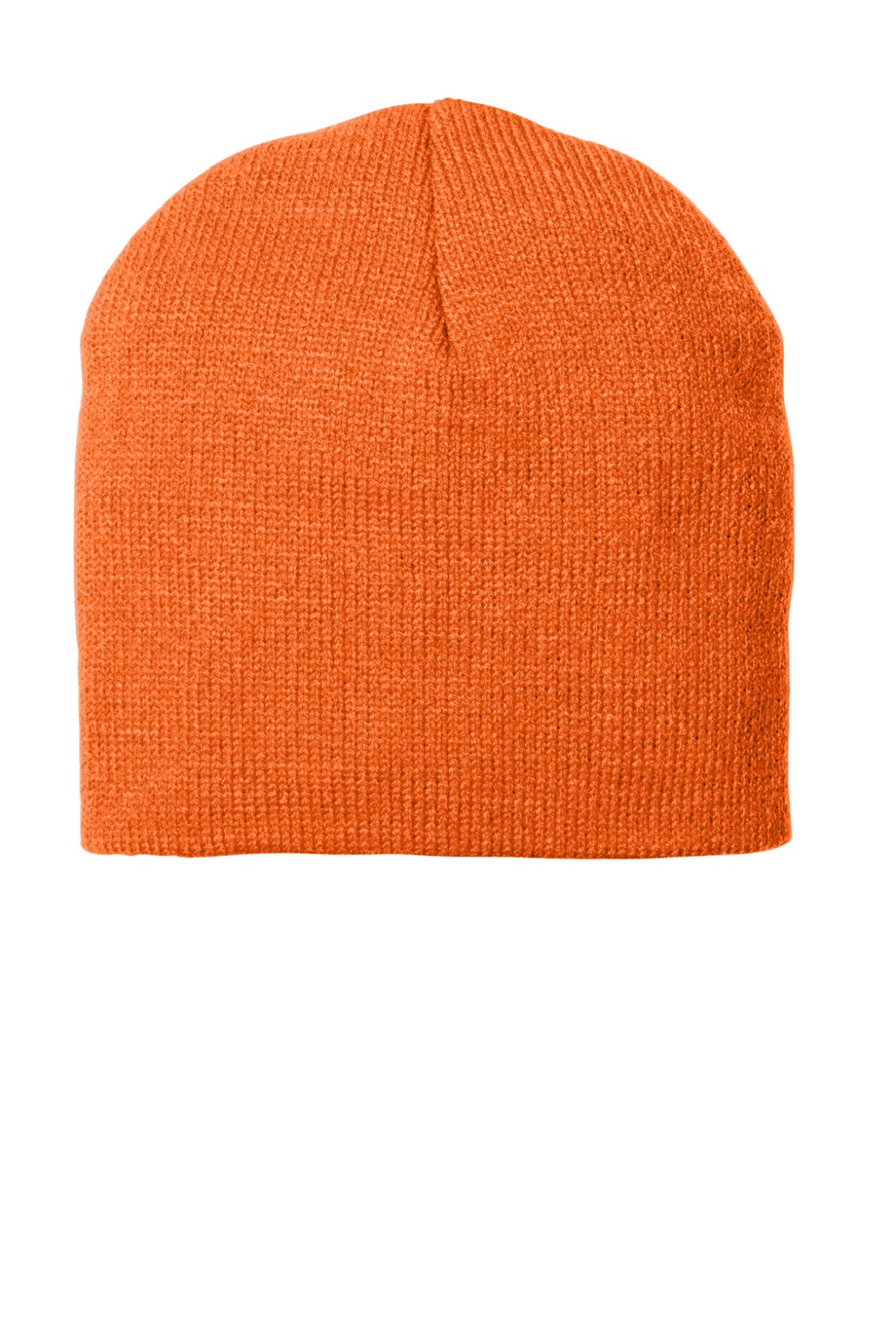 Port & Company Hats CP91 Unisex Beanie Neon Orange Flat Front