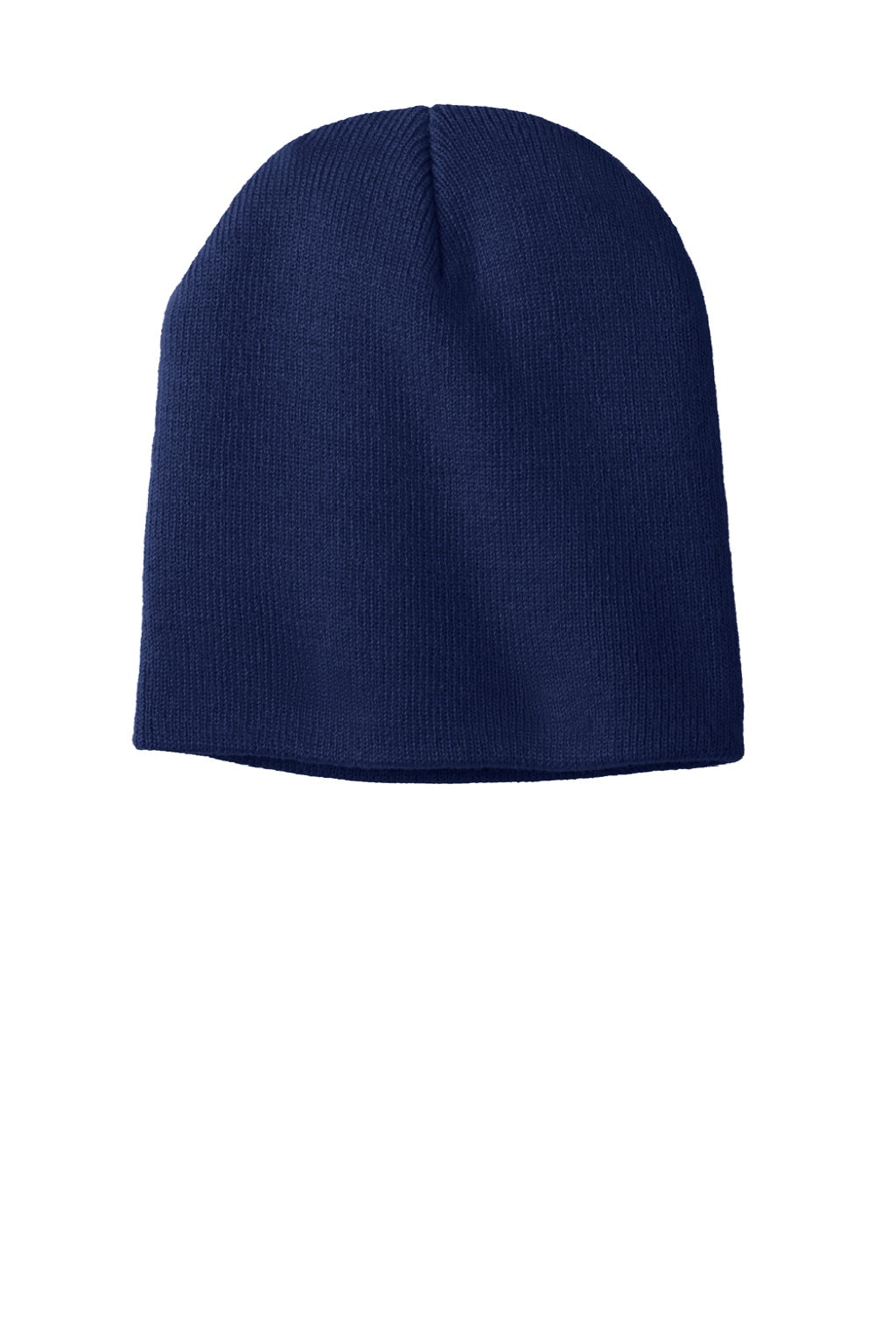 Port & Company Hats CP94 Unisex Knit Beanie Navy Blue Flat Front