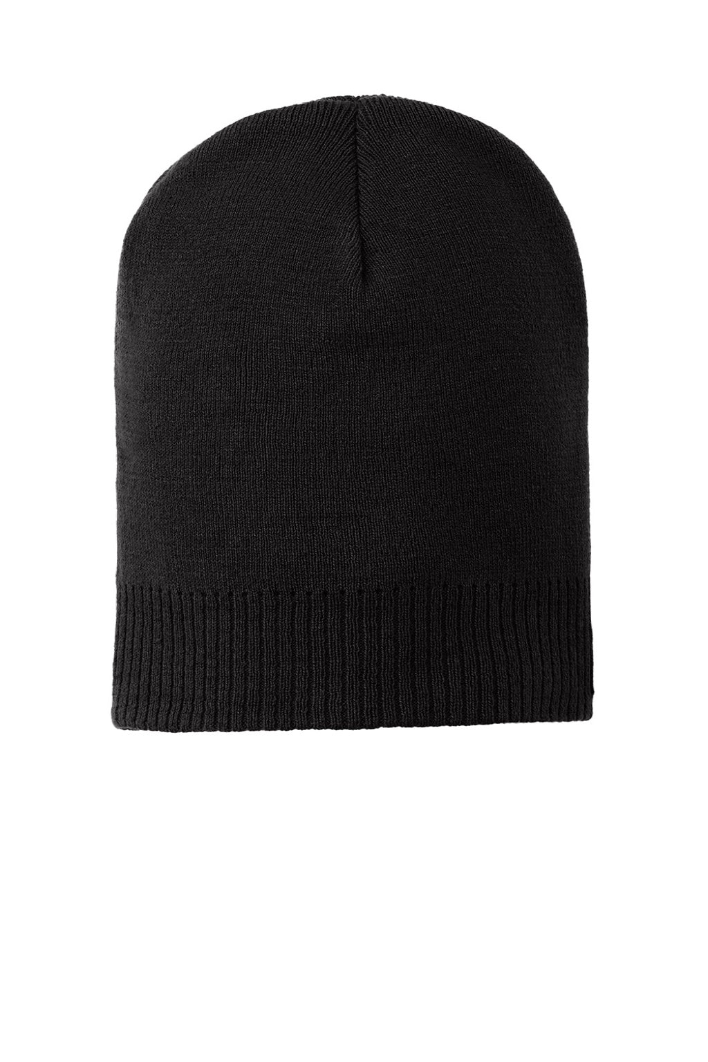Port Authority Hats CP95 Mens Beanie Black Flat Front