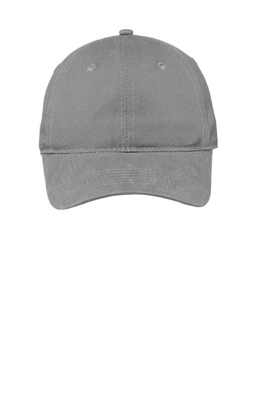 Port Authority Hats CP96 Mens Adjustable Hat Deep Smoke Grey Flat Front
