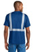 CornerStone CS206 Mens Enhanced Visibility Moisture Wicking Short Sleeve Crewneck T-Shirt w/ Pocket Royal Blue Model Back