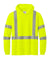 CornerStone CS208 Mens ANSI 107 Class 3 Segmented Tape Long Sleeve Hooded T-Shirt Hoodie Safety Yellow Flat Front