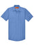 Red Kap CS20/CS20LONG Mens Industrial Moisture Wicking Short Sleeve Button Down Shirt w/ Double Pockets Petrol Blue/Navy Blue Flat Front