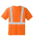 CornerStone CS401 Mens Moisture Wicking Short Sleeve Crewneck T-Shirt w/ Pocket Safety Orange Flat Back
