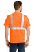 CornerStone CS401 Mens Moisture Wicking Short Sleeve Crewneck T-Shirt w/ Pocket Safety Orange Model Back