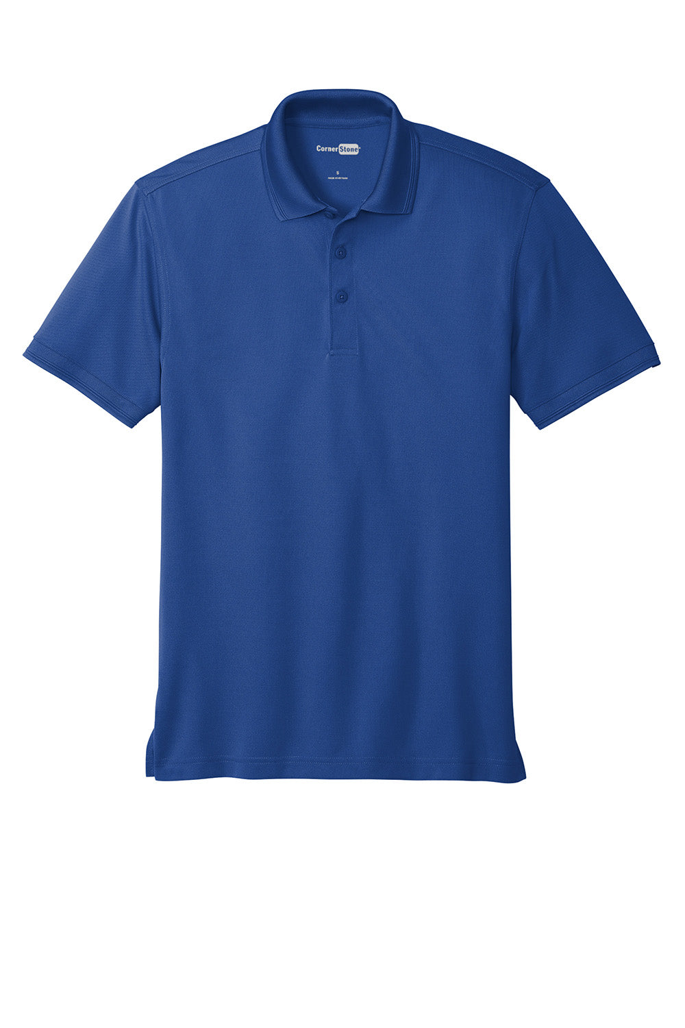 CornerStone CS4020 Mens Industrial Moisture Wicking Short Sleeve Polo Shirt Royal Blue Flat Front