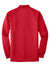 CornerStone CS410LS Mens Select Tactical Moisture Wicking Long Sleeve Polo Shirt Red Flat Back