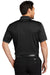 CornerStone CS415 Mens Select Moisture Wicking Short Sleeve Polo Shirt w/ Pocket Black/Smoke Grey Model Back
