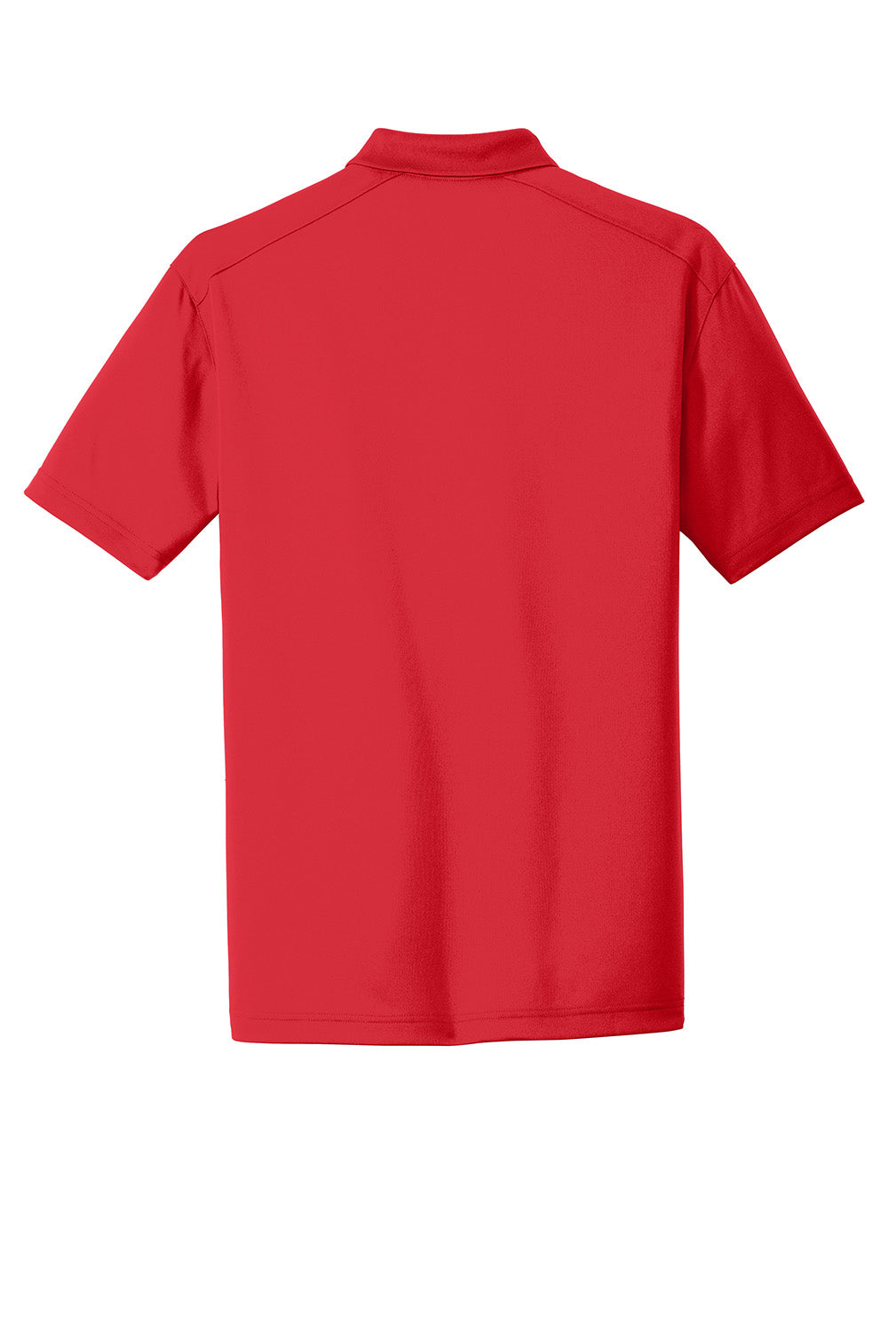 CornerStone CS418/TLCS418 Mens Select Moisture Wicking Short Sleeve Polo Shirt Red Flat Back