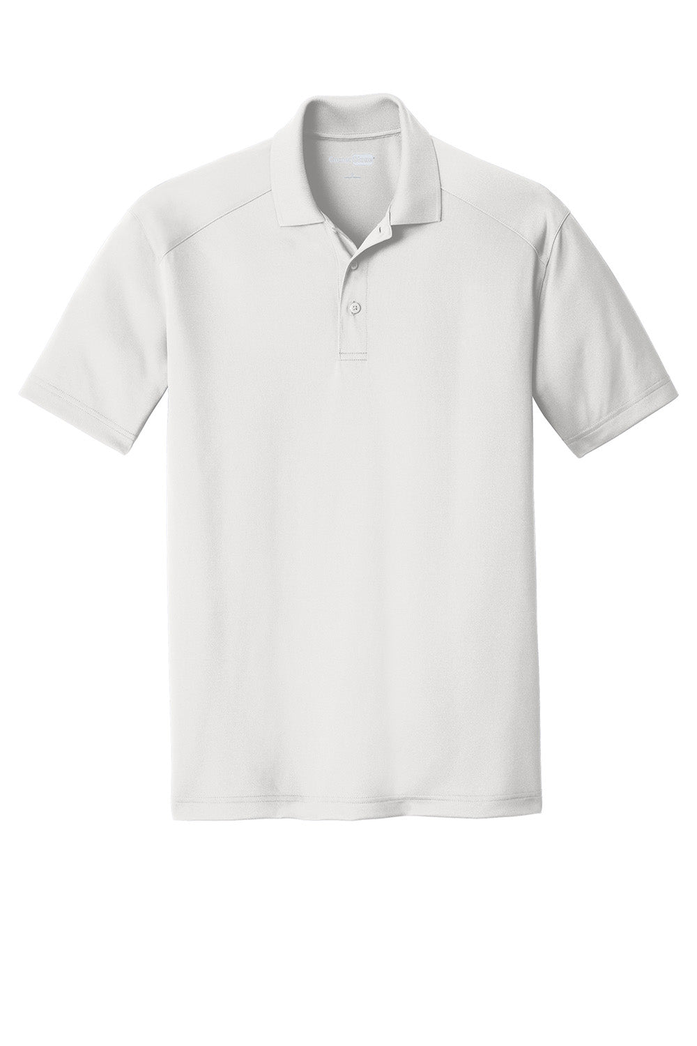 CornerStone CS418/TLCS418 Mens Select Moisture Wicking Short Sleeve Polo Shirt White Flat Front
