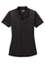 CornerStone CS419 Womens Select Moisture Wicking Short Sleeve Polo Shirt Black Flat Front