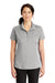 CornerStone CS419 Womens Select Moisture Wicking Short Sleeve Polo Shirt Light Grey Model Front
