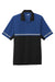 CornerStone CS423 Mens Enhanced Visibility Moisture Wicking Short Sleeve Polo Shirt Royal Blue/Black Flat Front