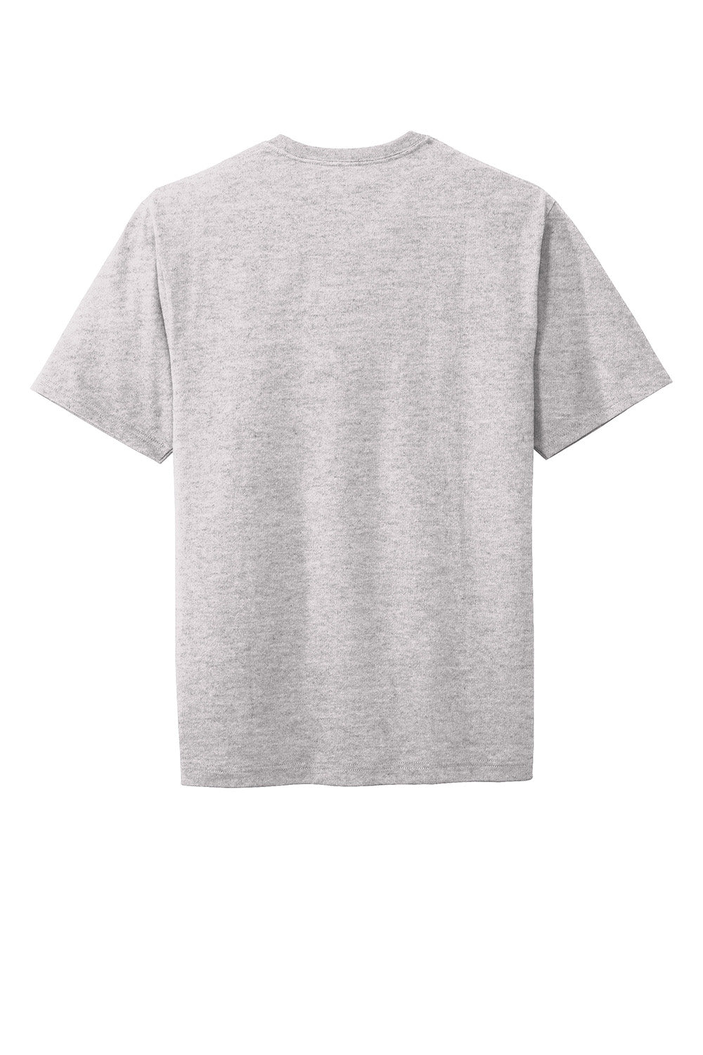 CornerStone CS430 Mens Short Sleeve Crewneck T-Shirt w/ Pocket Heather Grey Flat Back