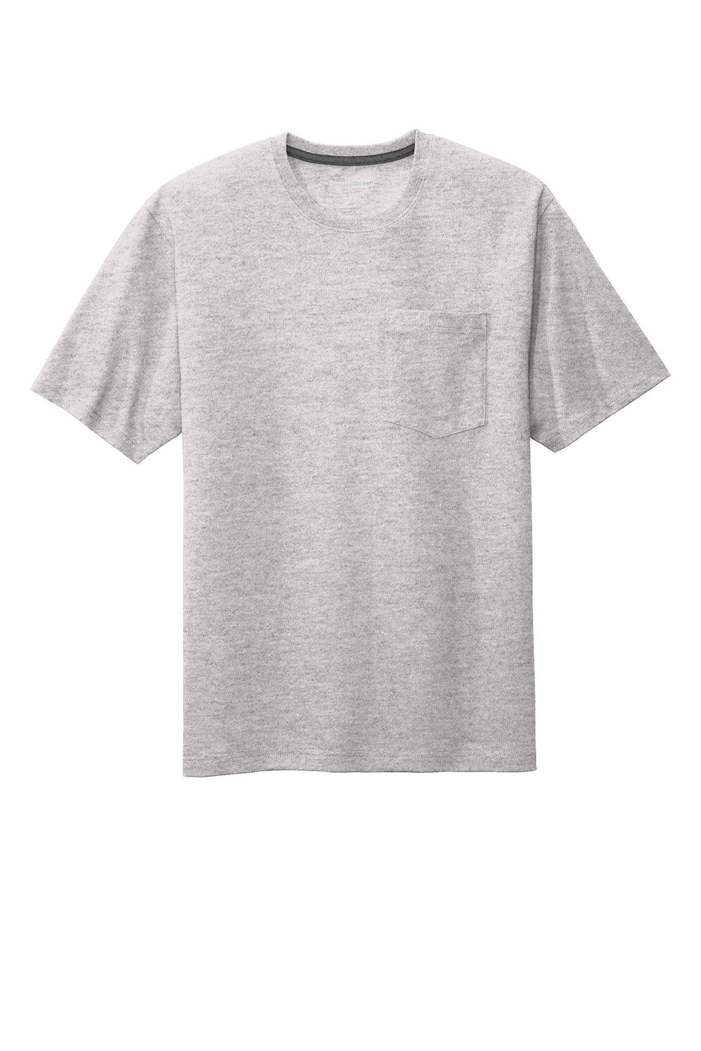 CornerStone CS430 Mens Short Sleeve Crewneck T-Shirt w/ Pocket Heather Grey Flat Front