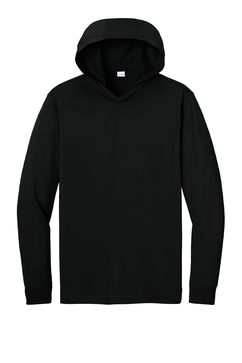 CornerStone CS440LSH Mens Workwear Pro Long Sleeve Hooded T-Shirt Hoodie Black Flat Front