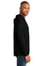 CornerStone CS440LSH Mens Workwear Pro Long Sleeve Hooded T-Shirt Hoodie Black Model Side